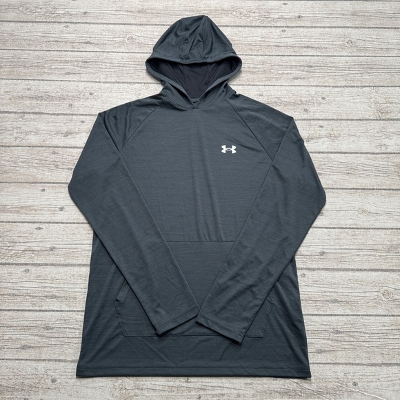 Under Armour Other - Under Armour Hoodie Men's Medium Gray Space Dye Loose Fit Pullover Activewear
